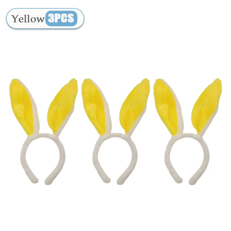 1-20PCS Pink Rabbit Ear Headbands Cute Plush Bunny Ears Hairband Easter Decorat Costume Party Cosplay Hair Hoop Hair Accessories image 3