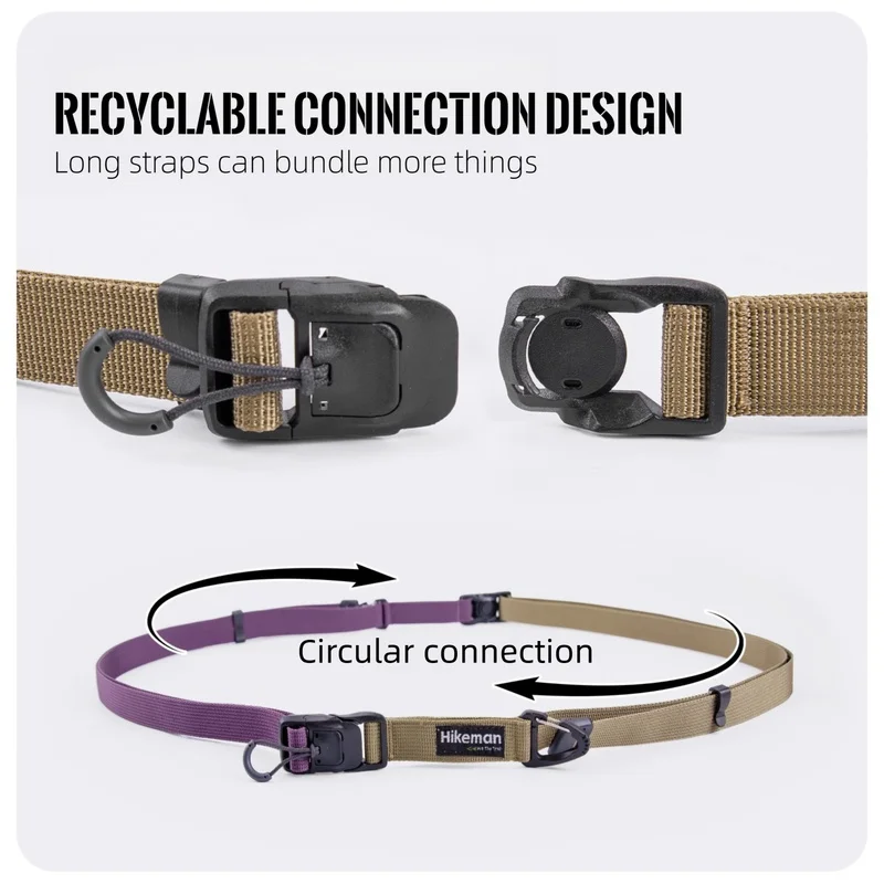 Hikeman Outdoor instant release magnetic fastening strap travel camping multifunctional binding rope luggage fixing strap heavy