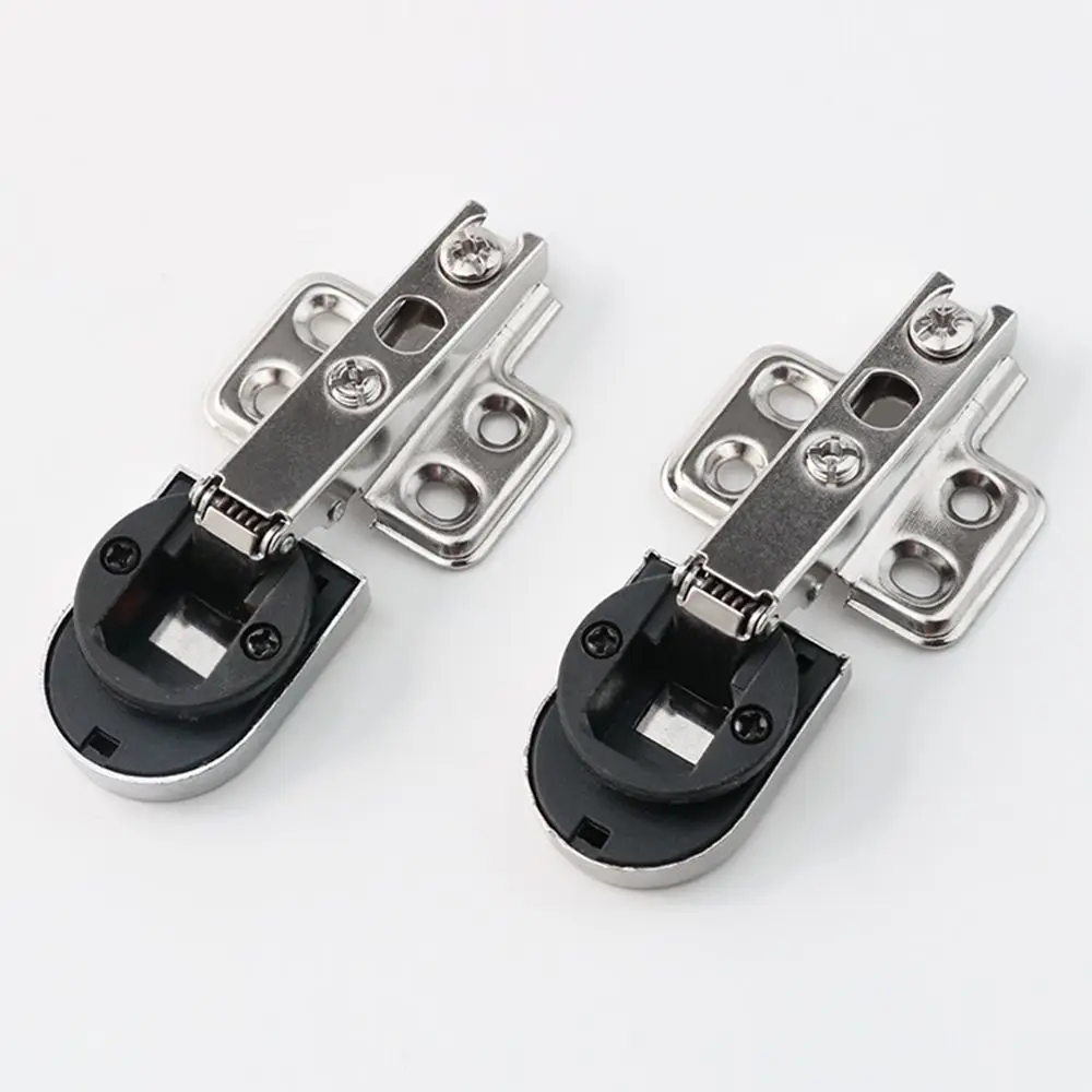 2PCS Useful No Hole Connector Window Accessories Cabinet  Hinge Clip Furniture Supplies Glass Door Hinge