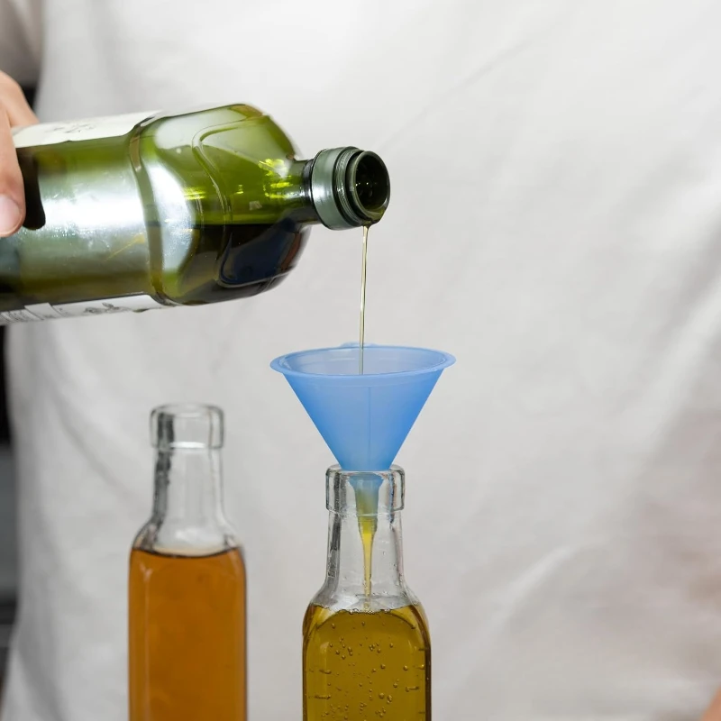 5Pcs/set Colorful Multi-Size Funnel Set Kitchen Oil Juice Sauces Funnels Liquid Dispensing Tool