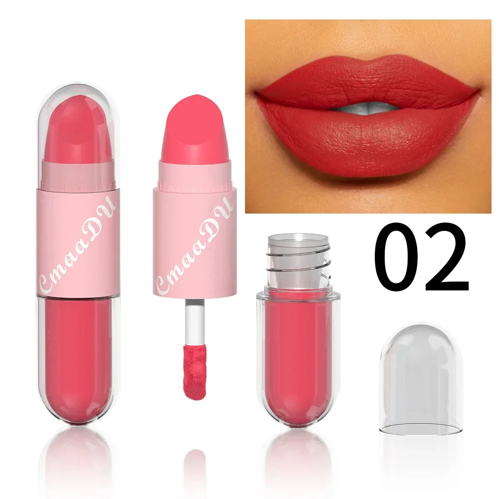 Heallor 18 Colors Lipgloss Lipstick Beauty Lip Gloss LippenstiftTinted Balm 24 Hours Waterproof Makeup