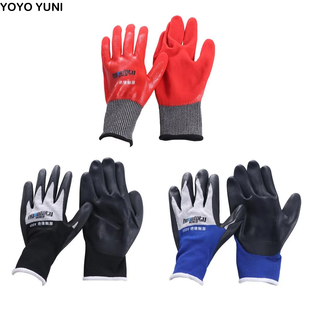 Withstanding Voltage 400V/500V Electrical Insulating Gloves Touch Screen Safety Anti-Electricity Gloves Oil Proof Ultrathin