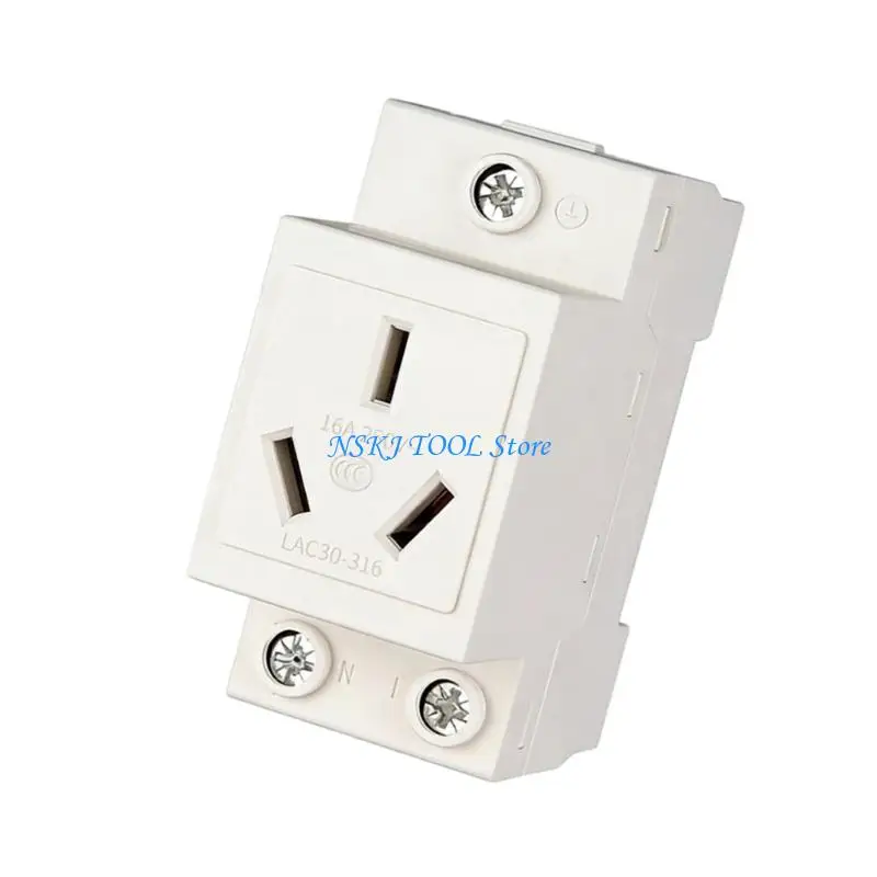 L8RC DIN Rails Electrical Socket With Metal Contact 3/4/5Hole For Stable Power Supply