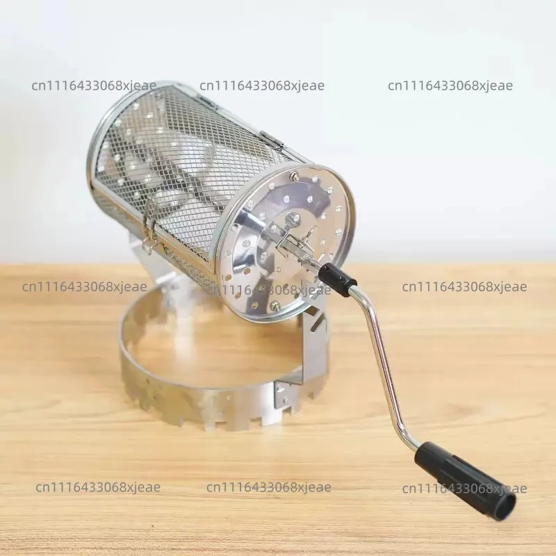 Home Hand Crank Coffee Roaster Manual Net Type Green Coffee Bean Roaster Compact Design