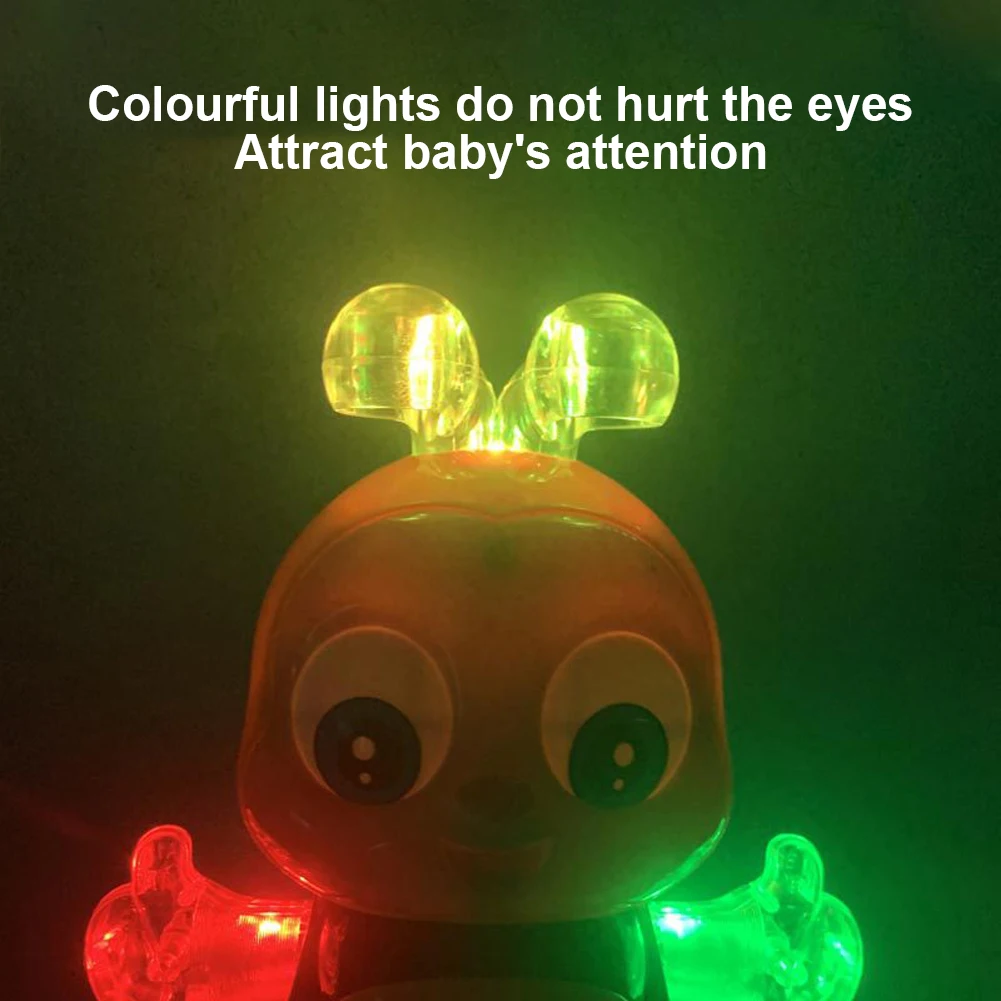 Dancing Bee Electric Toys with Musical and Lights Bee Electronic Cartoon Bee Preschool Learning Toys Interactive Educational Toy