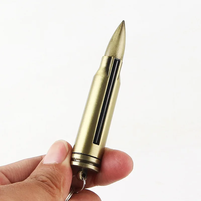 Portable Metal Pointed Bullet Can Be Used 10000 Times Lighter Portable Pendants Keychains Kerosene Cigarette Lighters & Smoking