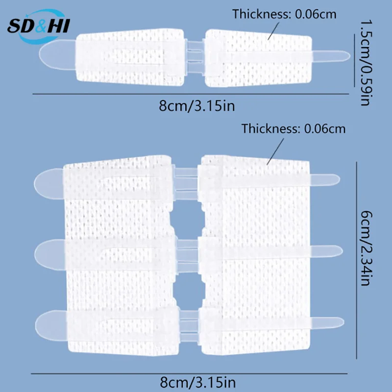 Zipper Tie Wound Encerramento Patch, Band-Aid, Sutura Rápida, Hemostático Portátil, Ferramenta de Primeiros Socorros, Ao Ar Livre, 1Pc