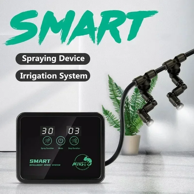 Image of Intelligenter Reptilien-Nebelgenerator Terrarium-Luftbefeuchter Elektronischer Timer Automatisches Nebelsystem Regenwald-Sprühsystem-Kit Sprinklersteuerung