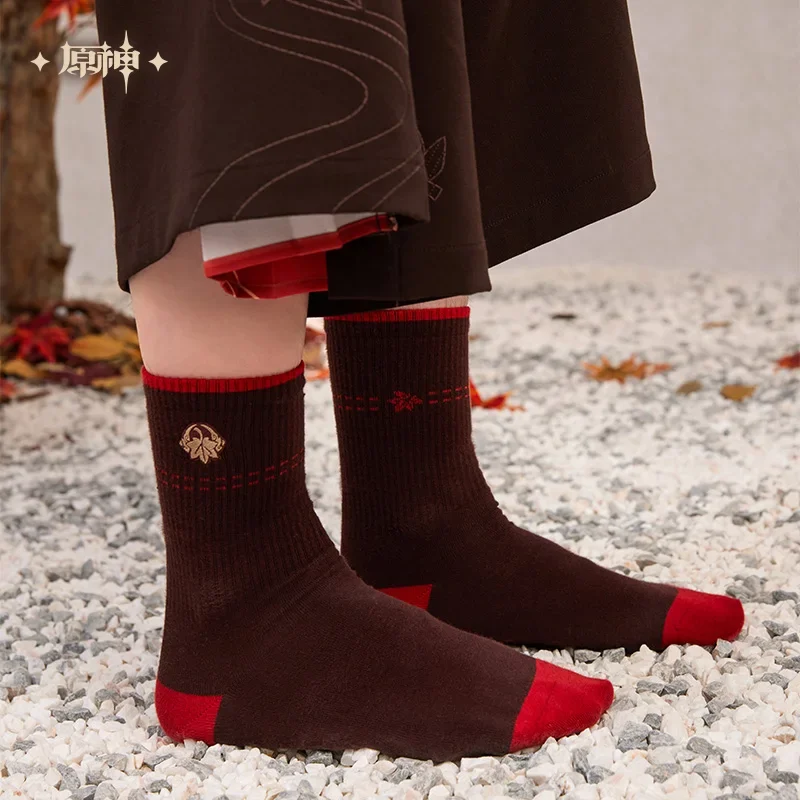 Chaussettes mi-longues décontractées pour hommes et femmes, Genshin Impact, Kaedehara Kazuha, Haori Maple Scalp, Cosplay Fashion, Cadeau de Noël, Officiel