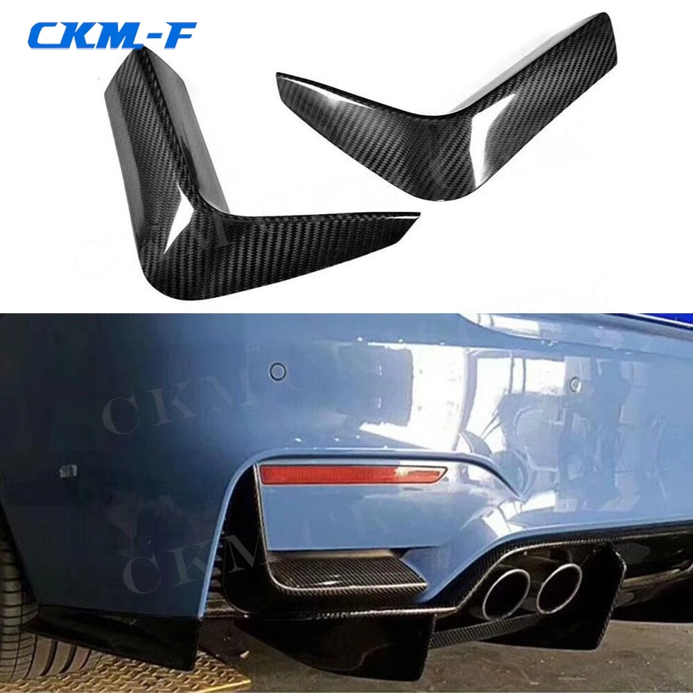 

For M3 M4 Dry Carbon Fiber Rear Lip Splitter Splitters Flaps Apron Winglets for BMW 3 Series F80 4 Series F82 F83 2014-2018