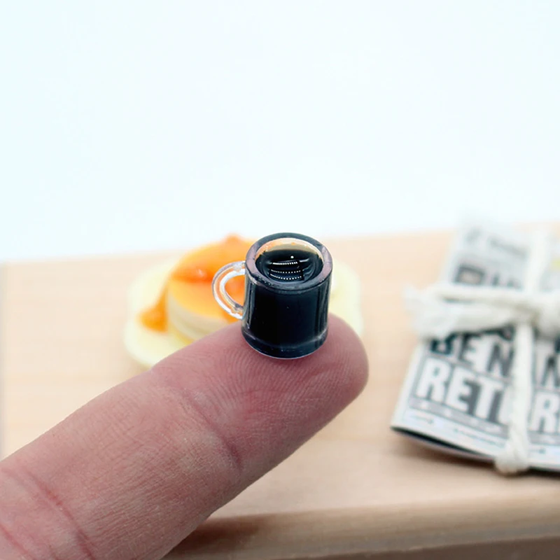 4개/세트 창의적인 커피 디저트 모델 음식 장식품 미니어처 음식 인형 집 장식 DIY 용품 인형집 액세서리