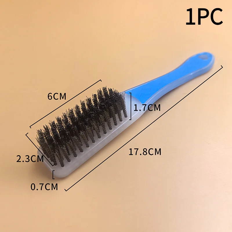 #Heavy Duty Stainless Steel Wire Brush With Comfortable Plastic Handle Perfect For Removing Rust, Welding Slag, Dirt, And Paint