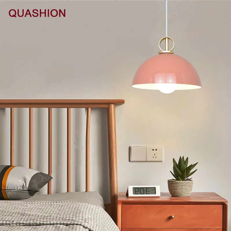 8 Color Bedroom Bedside Chandelier Dining room LED Modern Minimalist Scandinavian Small Chandelier Ins Kitchen Pendant Lamp