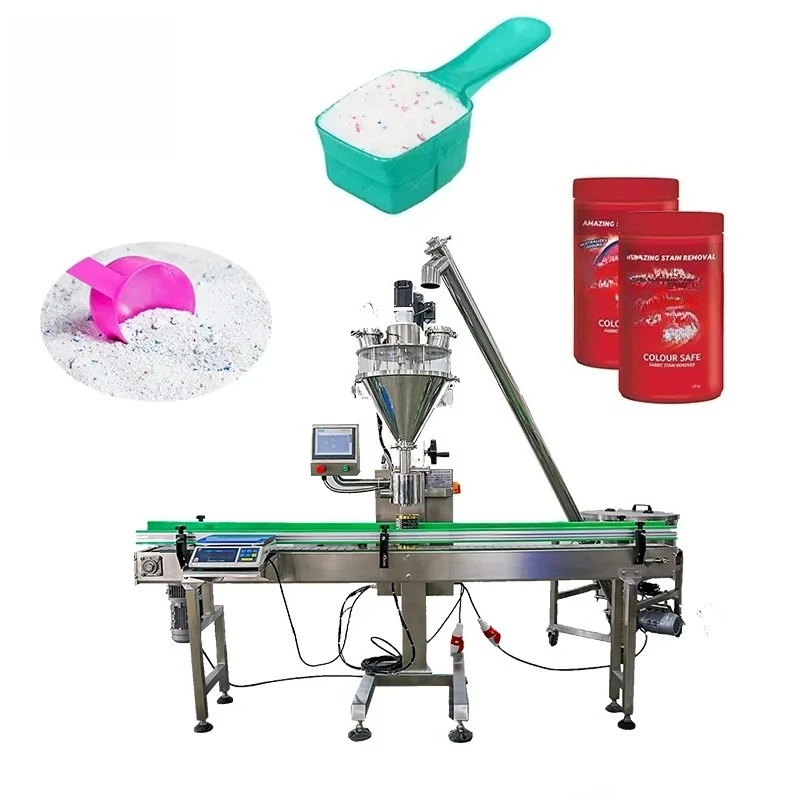 Custom Vertical Auger Filling Machine Semi Automatic With Feeder For Dry Powder Spice Flour Starch Milk Cocoa Powder Versatile