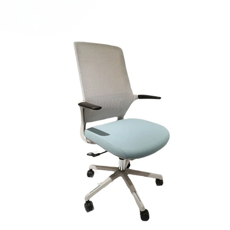 Modern mid back office chair ergonomic swivel rolling staff computer chairs