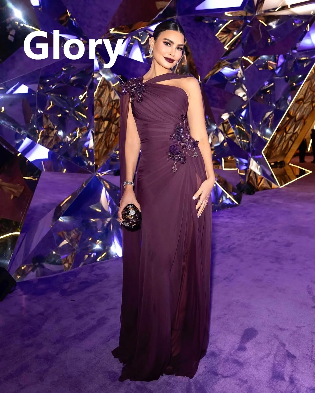 One Shoulder Flowers Prom Dresses For Special Events Customized Evening Dress Sequins 2025 Cocktail Wedding Party Dress