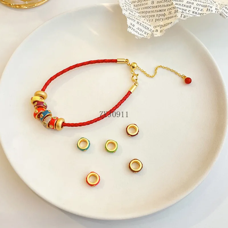 Браслет из красной веревки в китайском стиле для девочек, высококачественное чувство меньшинства, модные простые средневековые украшения ручной работы