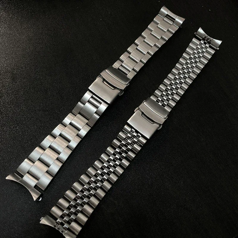 For Jubilee Oyster Solid Stainless Steel Bracelet for Seiko SKX007 SKX009 Arc End Strap for Rolex Watch Band 18/19/20/21/22mm