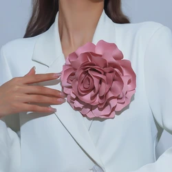 16CM Korean Fashion Fabic Flower Large Brooches Personality Multicolor Floral Pin Brooch for Women Ladies Luxury Party Jewelry