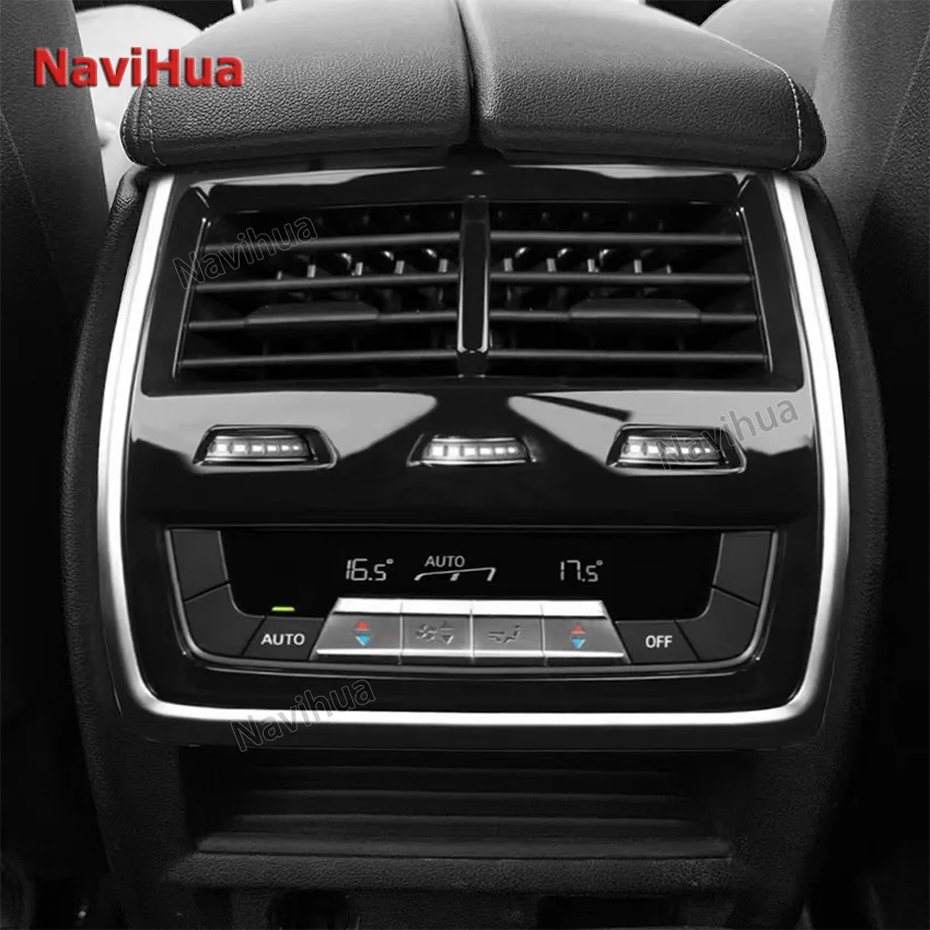 NaviHua for BMW X5 X6 X7 2019 2024 Car Rear AC Control Screen Panel Interior Upgrade Air Conditioning System Old to New