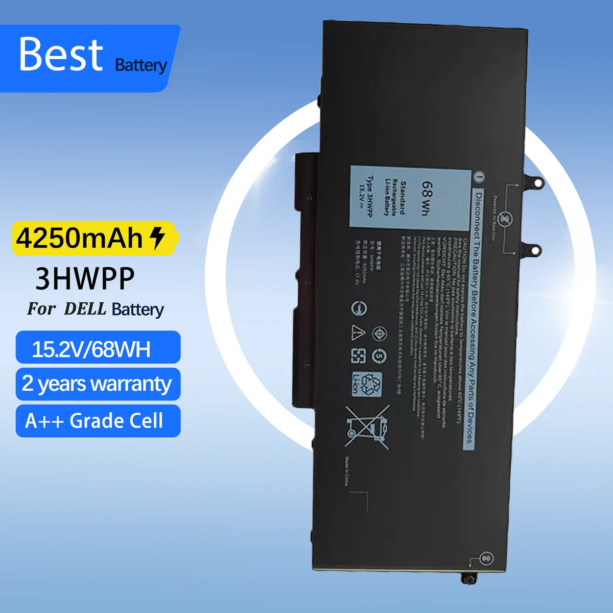 

3HWPP Laptop Battery For DELL Latitude 5401 5501 5411 5410 5511 3541 Series Notebook P80F003 P98G003