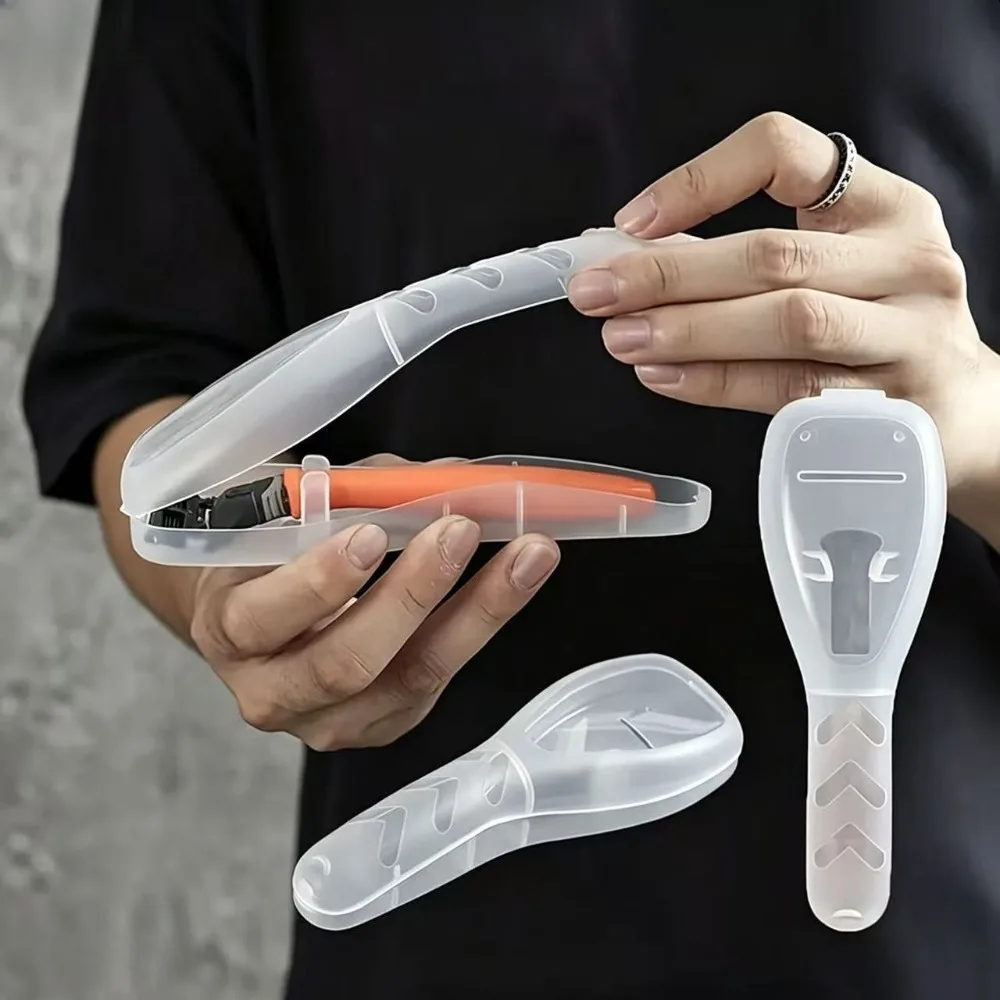 Transparent Razor Case for Travel, Portable Shaver Storage Box