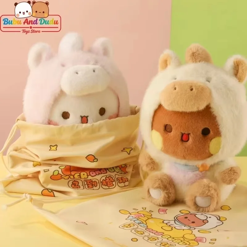 

Официальная плюшевая игрушка Панда Бубу Дуду 2026 года - кукла-талисман Года Лошади, мягкая набивная игрушка в подарок для праздничного дня рождения