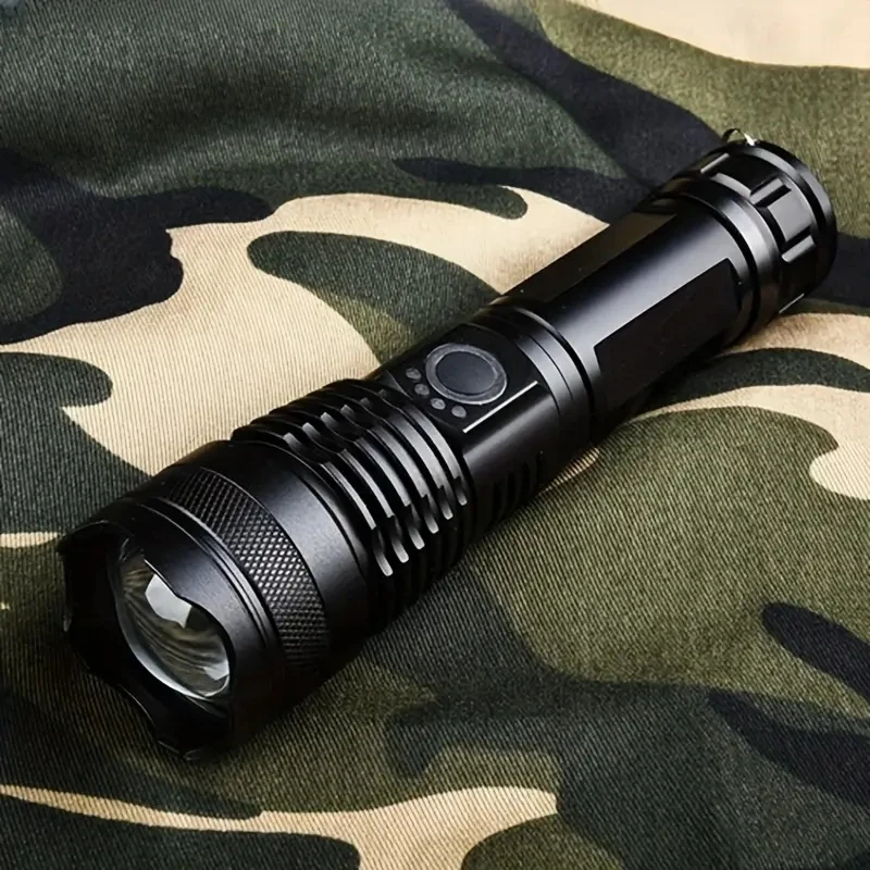 Powerful Rechargeable Flashlight GT10 LED High Power Flashlights Long Range Torch Tactical Lantern For Emergency