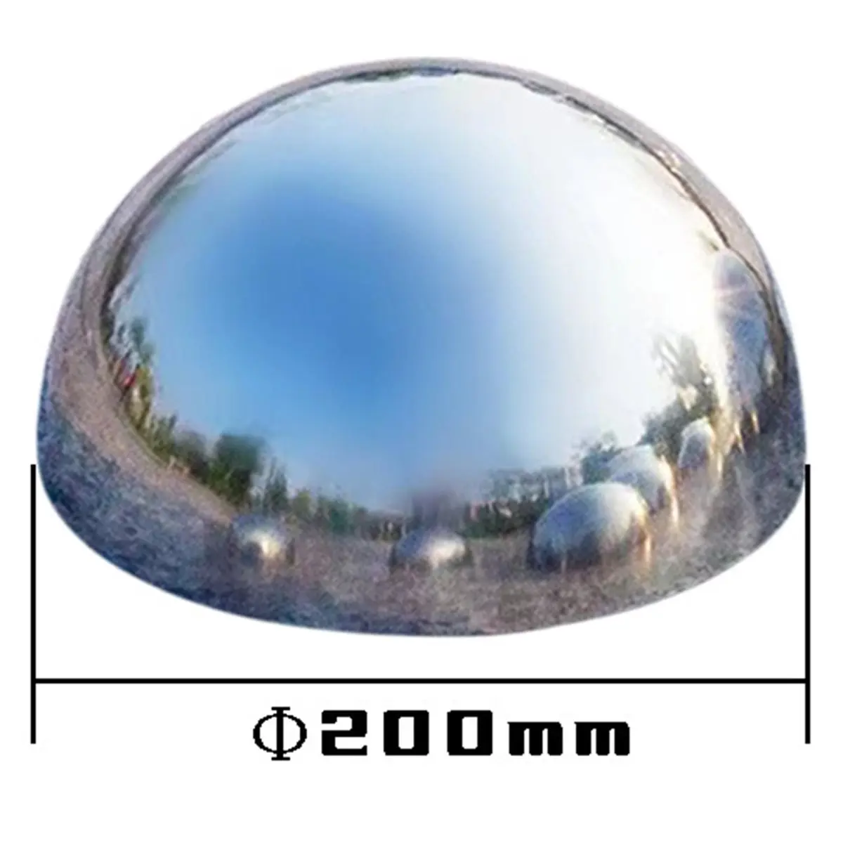 Time Saving Stainless Steel Hollow Sphere 200mm, Mirror Finish for Garden & Design