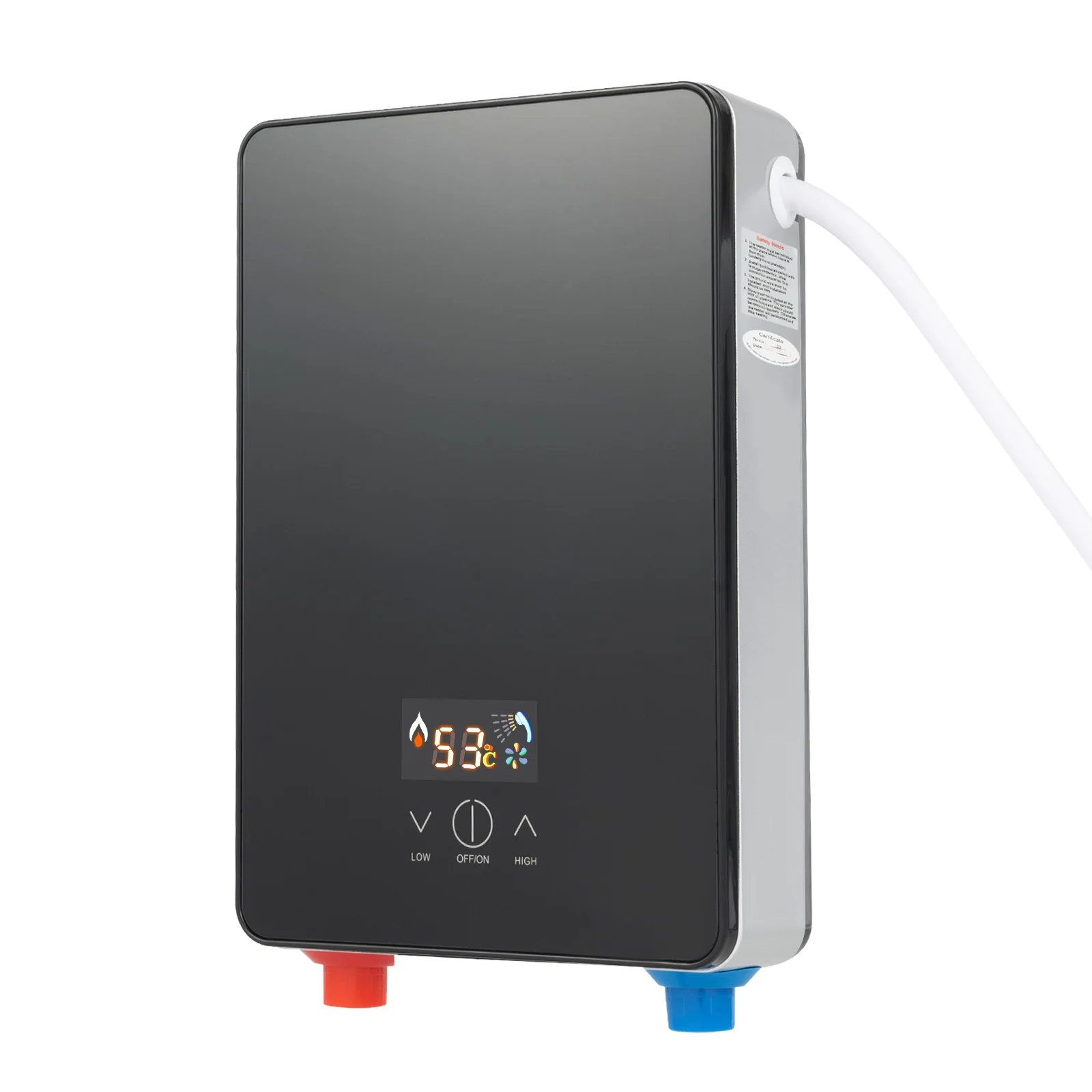 6500W 220V elektrische boiler Verstelbare temperatuur roestvrijstalen boilers met LED-scherm