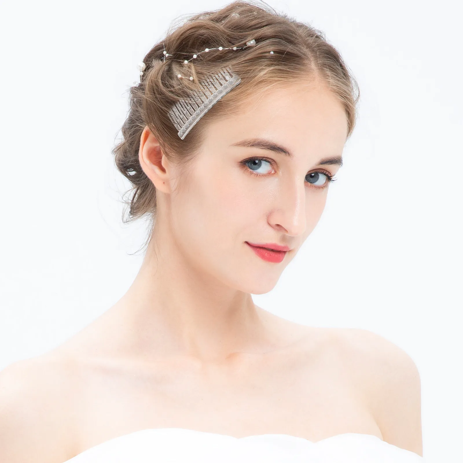 10pcs Transparent Side Wedding Comb Hair Combs Clear 14 Teeth Durable Wedding Bridesmaid Accessories Hair Clips