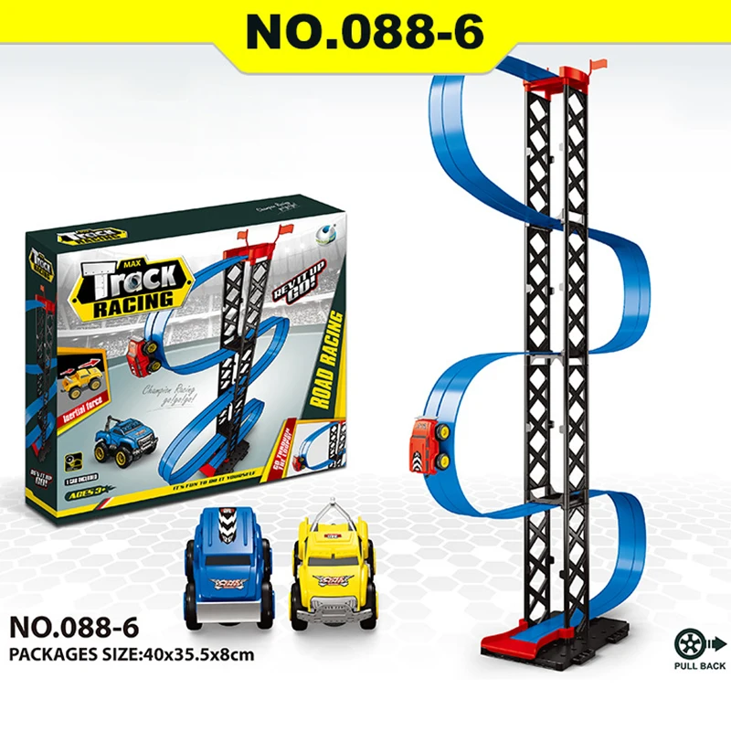 ミニ磁気鉄道車両セット小さなかわいい反重力スタントスピードダブルカーホイールモデル子供のための