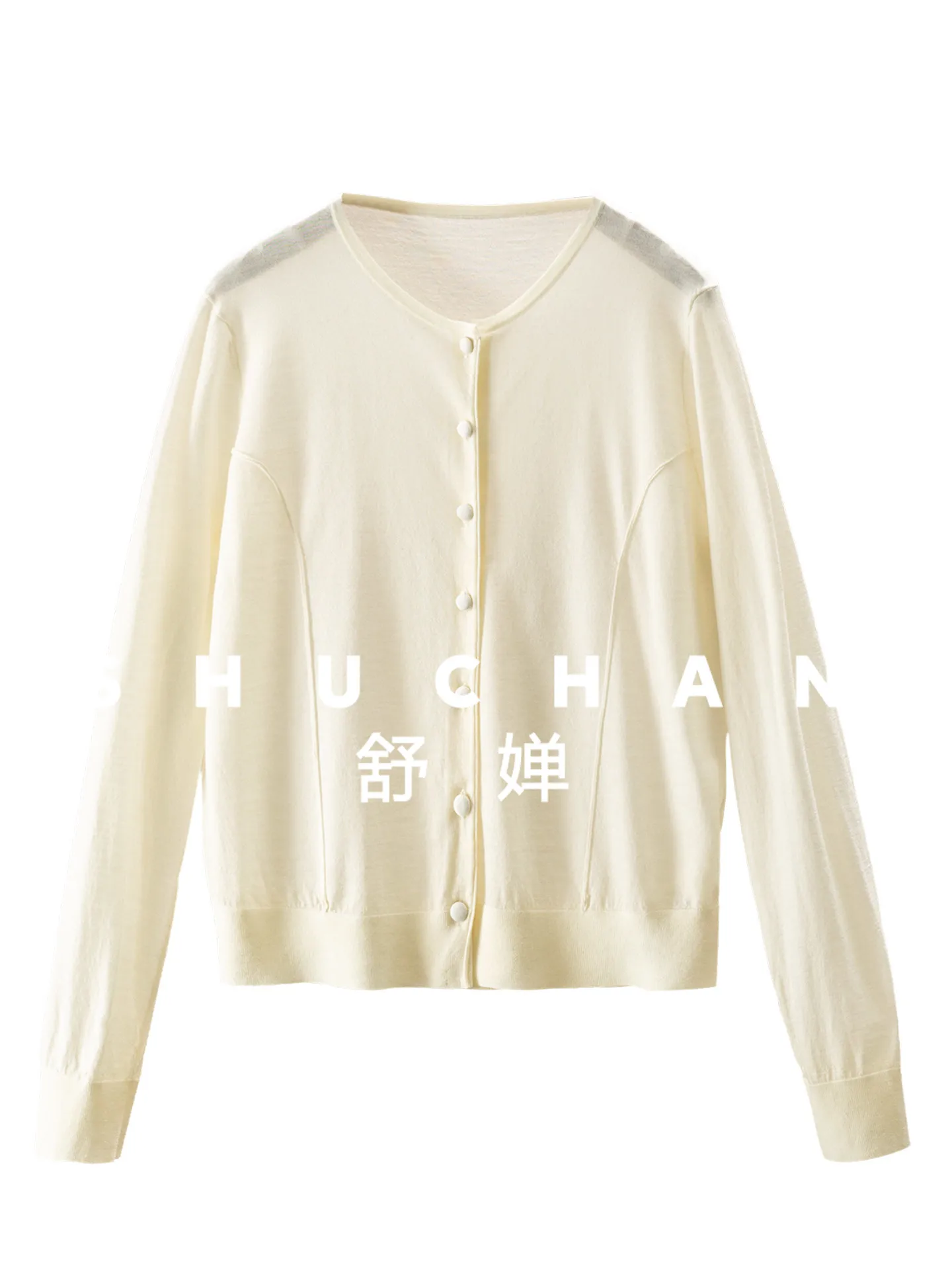 

Early Spring French 80 Count Worsted Merino Wool Three-Dimensional Stitched Sweater Cardigan Women's 94E2