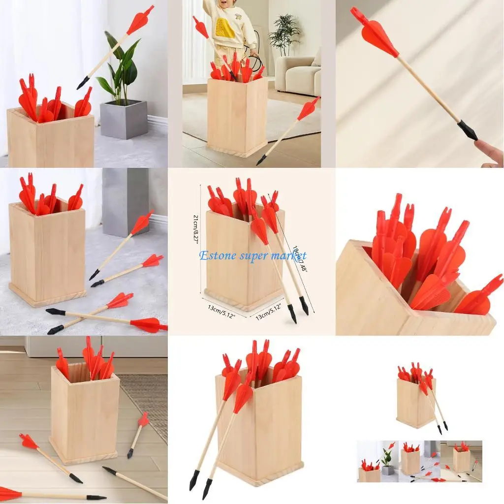 

090B Tossing Pots with Toy Kids Toy Wooden Tossing Game Playset for Kids