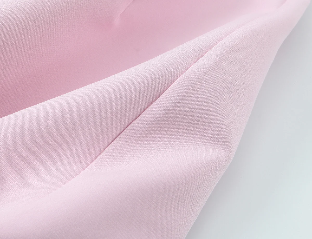 HH Elegantes Damenkleid mit Ausschnitt und Polka Dots, Lässiges Büro-Sommerkleid, Strand-Urlaubsmode, Partykleid mit Reißverschluss und Schleife, Mini-Kleid – Detail 7