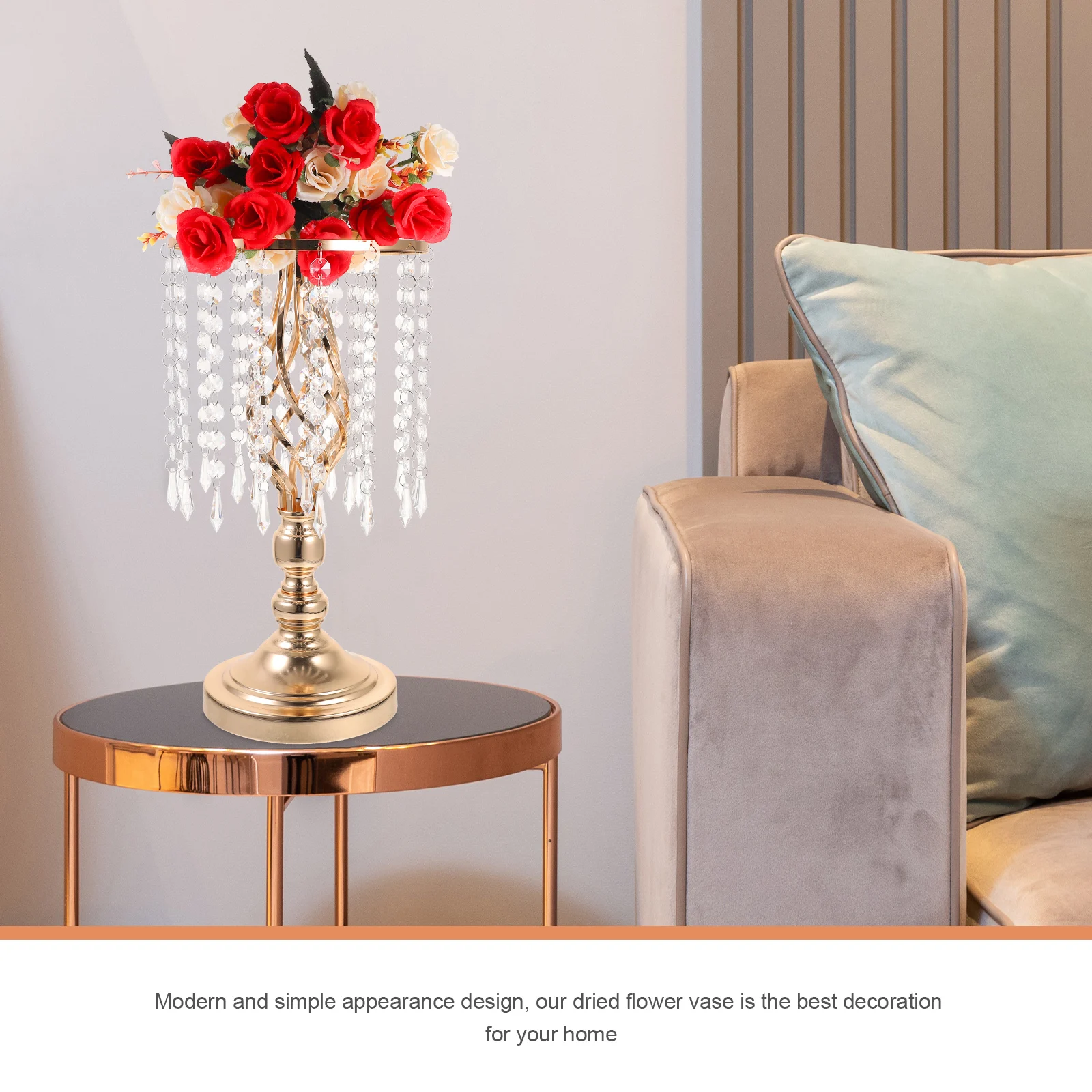 

Metal Desktop Vase For Dried Flowers Decorative Centerpiece Wedding Stand Office Home Decoration Party Supplies