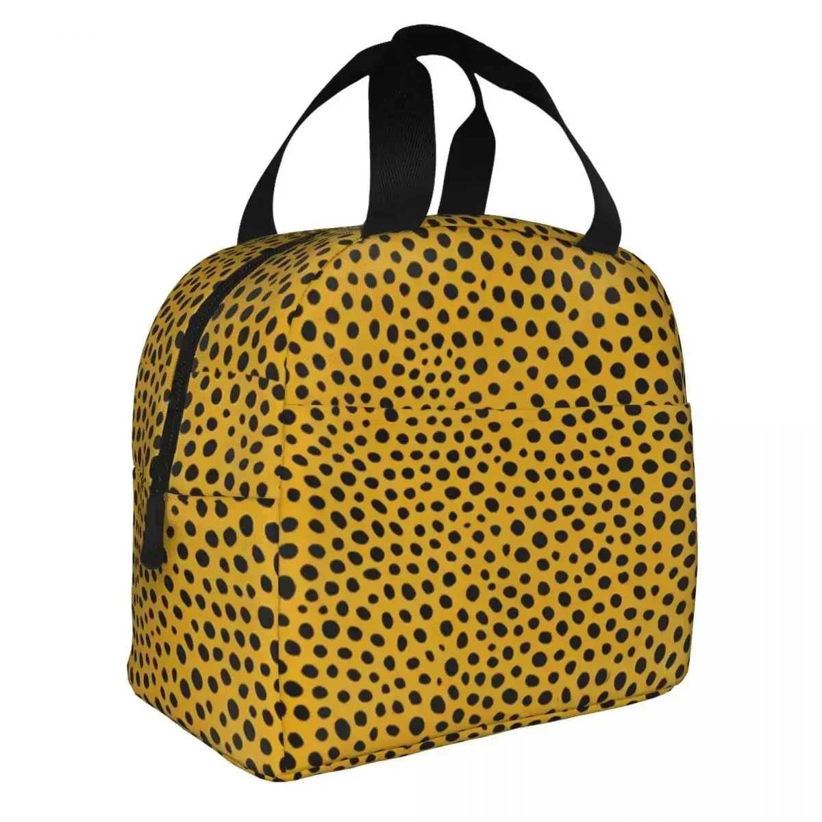 Yayoi Kusama Insulated Lunch Bag Thermal Bag Yayoi Kusama Art Abstract Dots Pumpkin Polka Pop Aesthetic Leakproof Lunch Box Tote