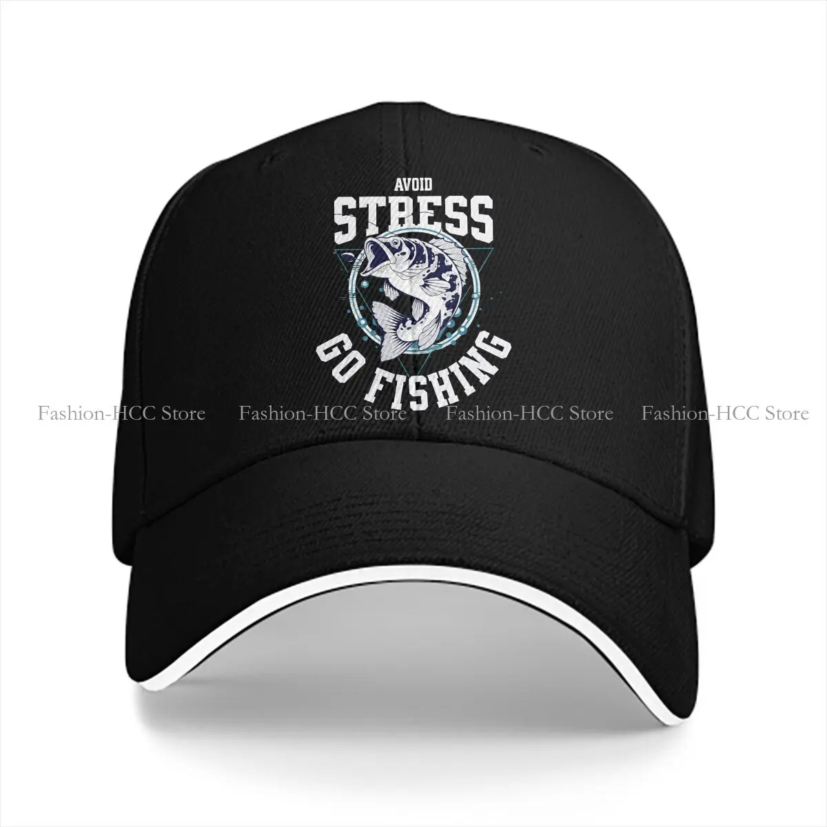 Avoid Stress Baseball Cap Men Hats Women Visor Protection Snapback Fish Go Fishing Fisherman Caps