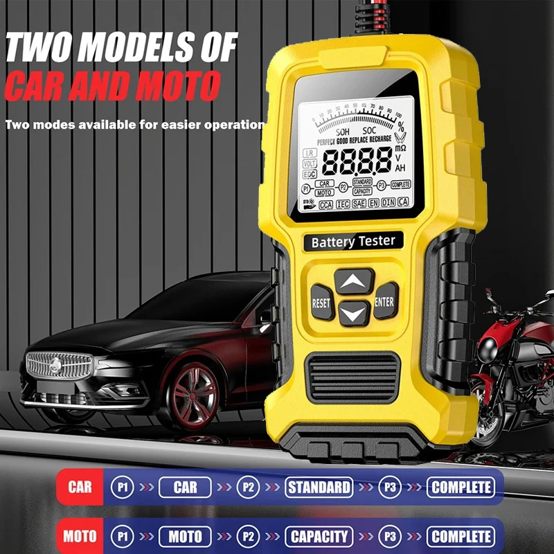

Автомобильный тестер батареи 12 в 24 в автомобильный тестер CCA Цифровой Автомобильный анализатор батареи точный диагностический инструмент для батареи для автомобиля грузовика