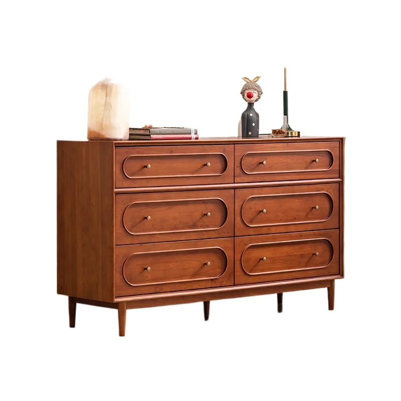 

Japanese-style North American black walnut nine-bucket cabinet, Nordic retro drawer storage side cabinet