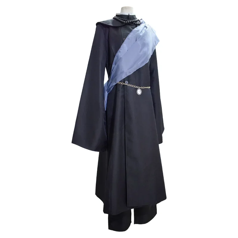 Black Butler Kuroshitsuji Undertaker Cosplay Costume Halloween Party Costumes Custom Made Full Set Hat Chain and Wig