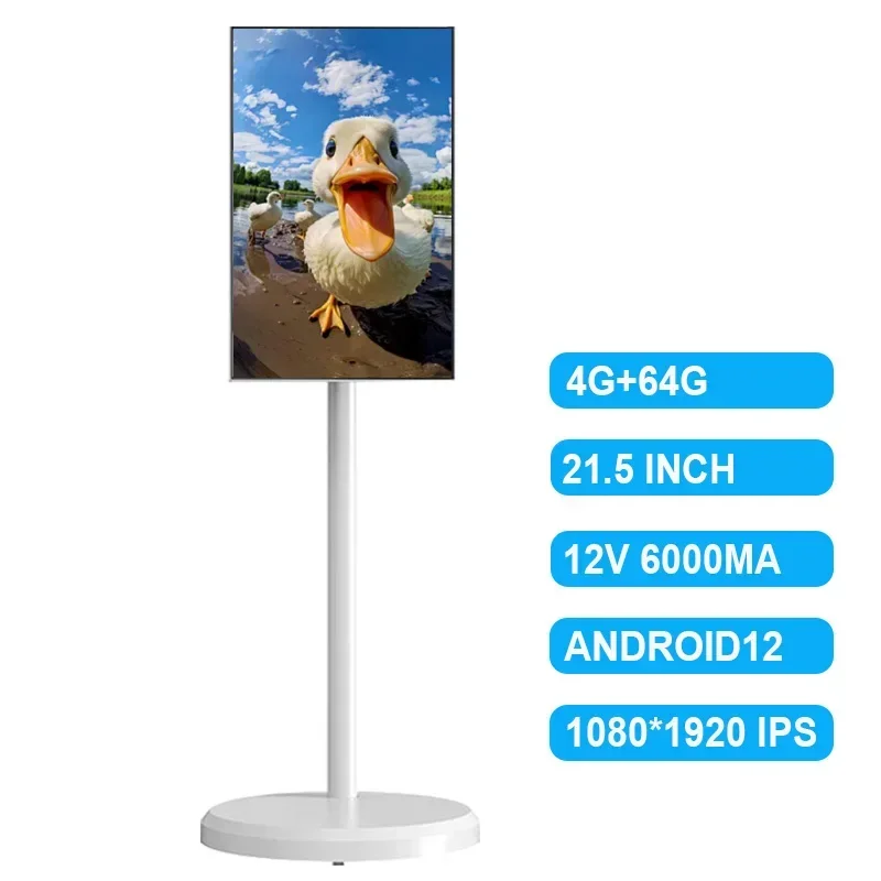 شاشة تلفزيون حديثة مقاس 21.5 بوصة 4+64 جيجا بايت تلفزيون متنقل رقمي Inteligente Mini 4K تلفزيون Bestie الذكي