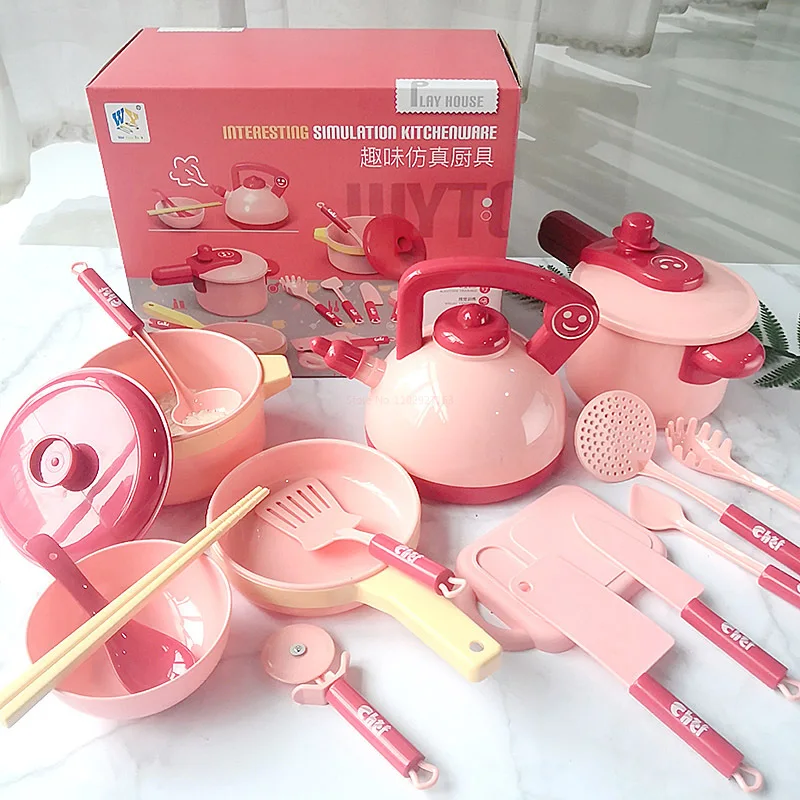 Simulazione per bambini Play House Kitchen Toy Baby Cooking Set di stoviglie cucina educativa finta Kid For Girl Toys Gifts