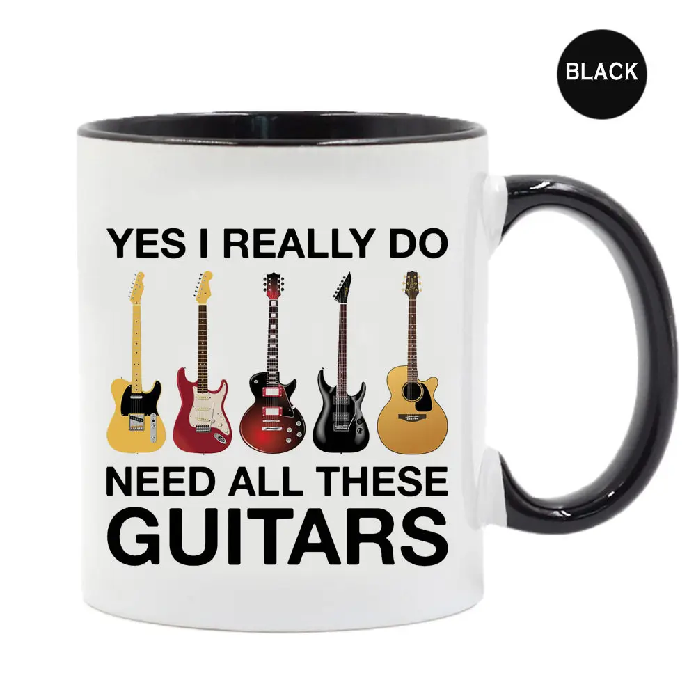 Ceramic Mug 350ml Featuring Geometric Design Ideal for Music Enthusiasts Available in Guitar Piano Violin Drum Saxophone Zither