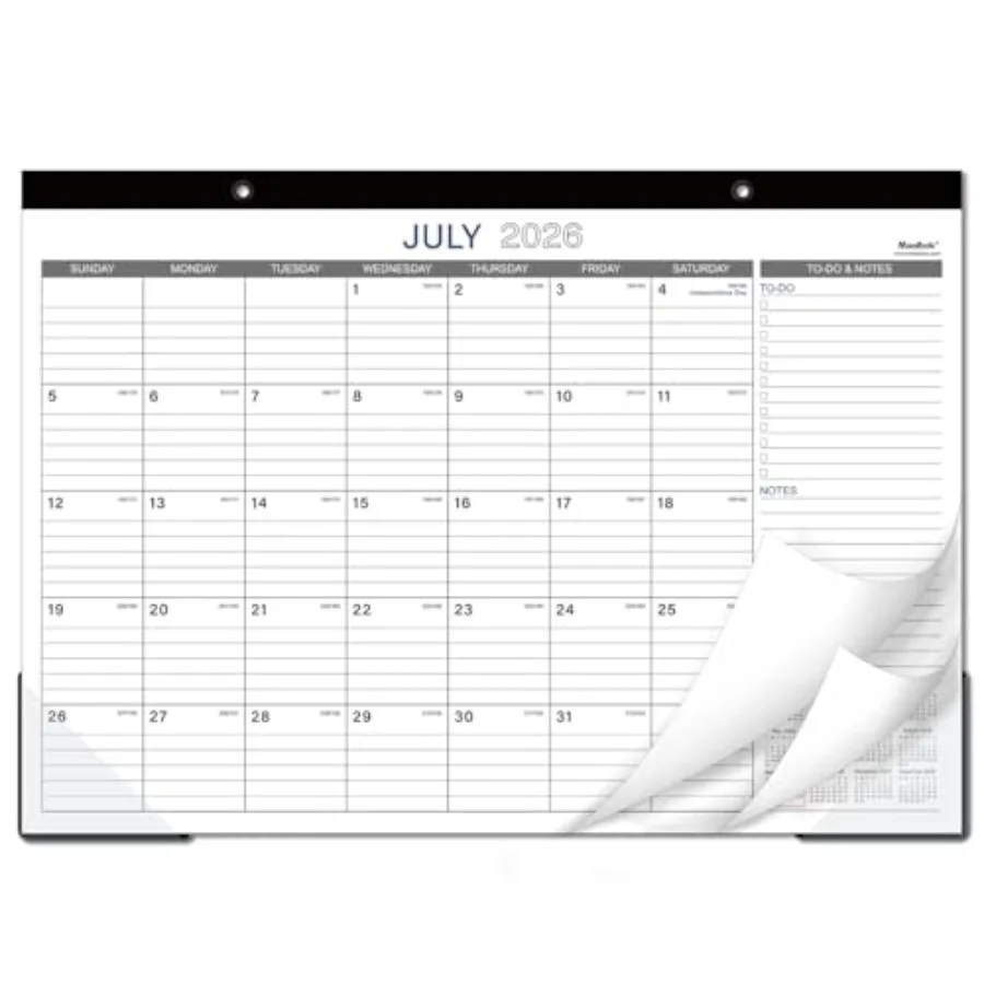 

2026-2027 Desk Calendar - 17" x 12" Desk Calendar 2026-2027, JUL 2026 - DEC 2027, 18 Months Calendar, Desk Pad, Large Ruled Blo