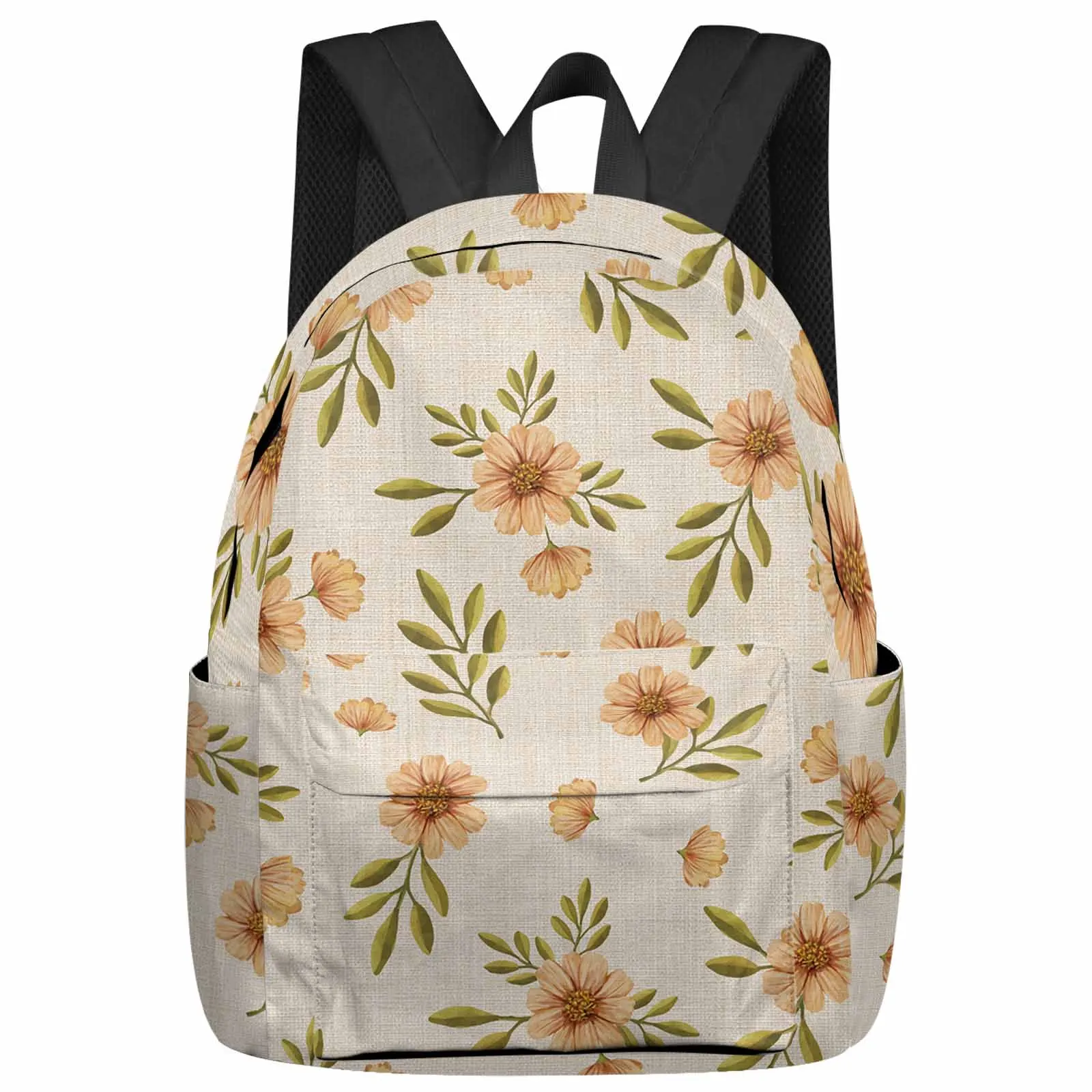 

Plant Daisy Leaves Watercolor Countryside Backpacks Teenagers Student School Bags Laptop Custom Backpack Men Women Travel