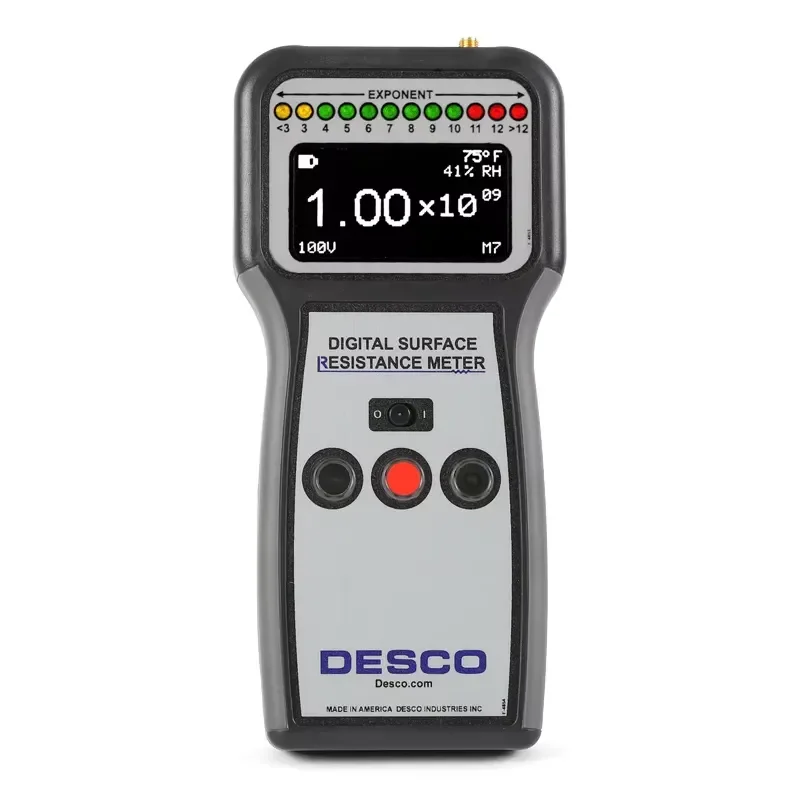 High Accuracy Measurement Range 10^3~10^12 Ohms Electrodes Type Digital Surface Resistance Tester Meter