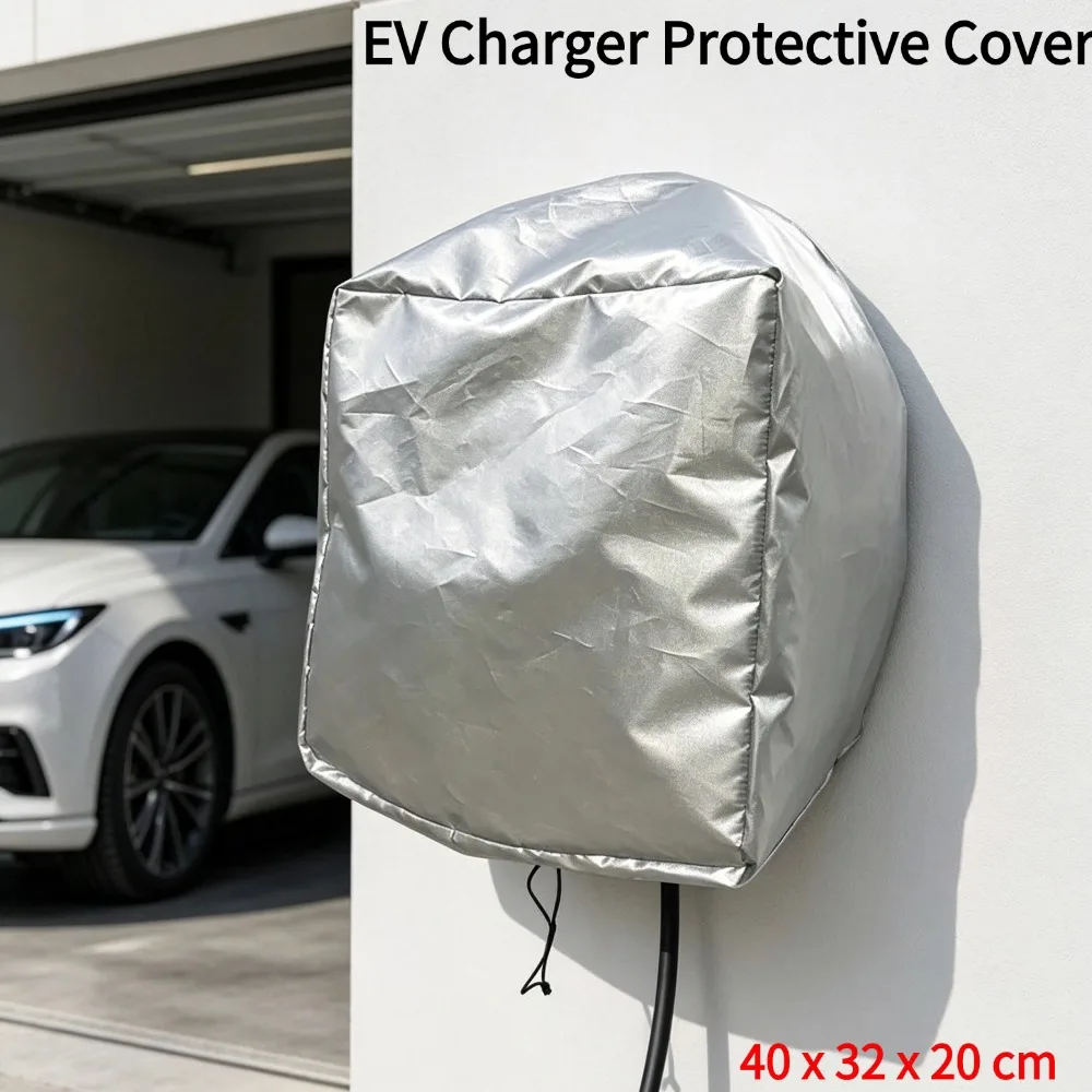 EV Charger Wall Box Protective Cover Waterproof Charger Plug Protection Dustproof Snowproof EV Charging Station Protector Cover