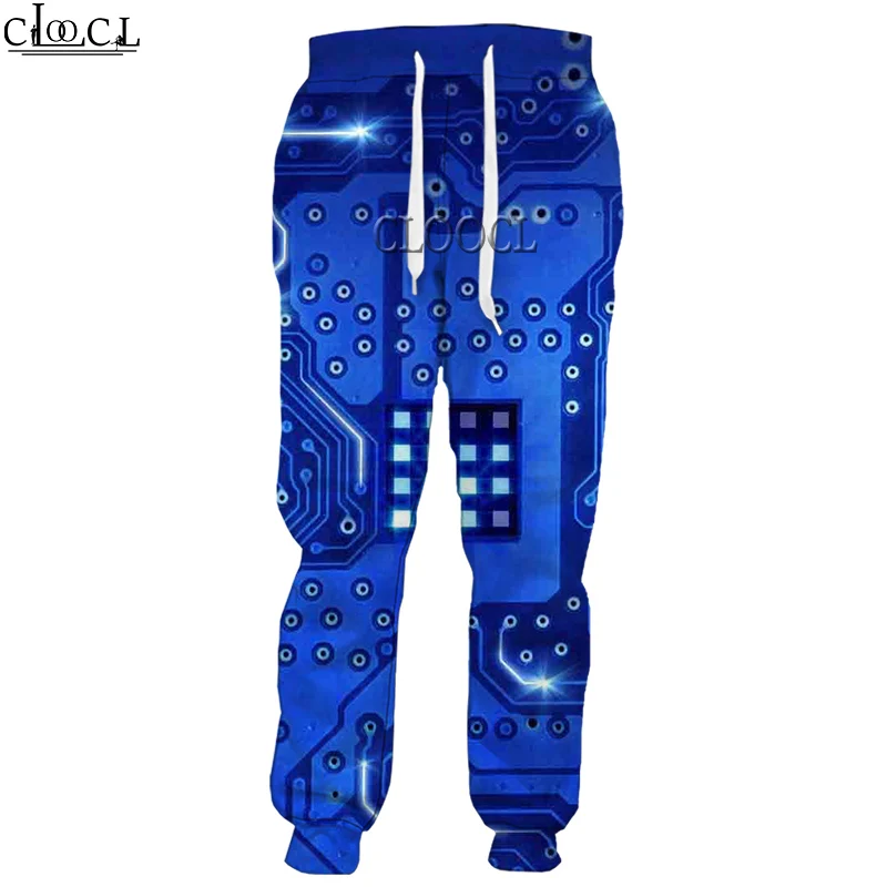 HX Electronic Chip Men Women Trousers 3D Print Fashion Casual Sweatpants Harajuku Streetwear Style Hot Selling Jogging Pants