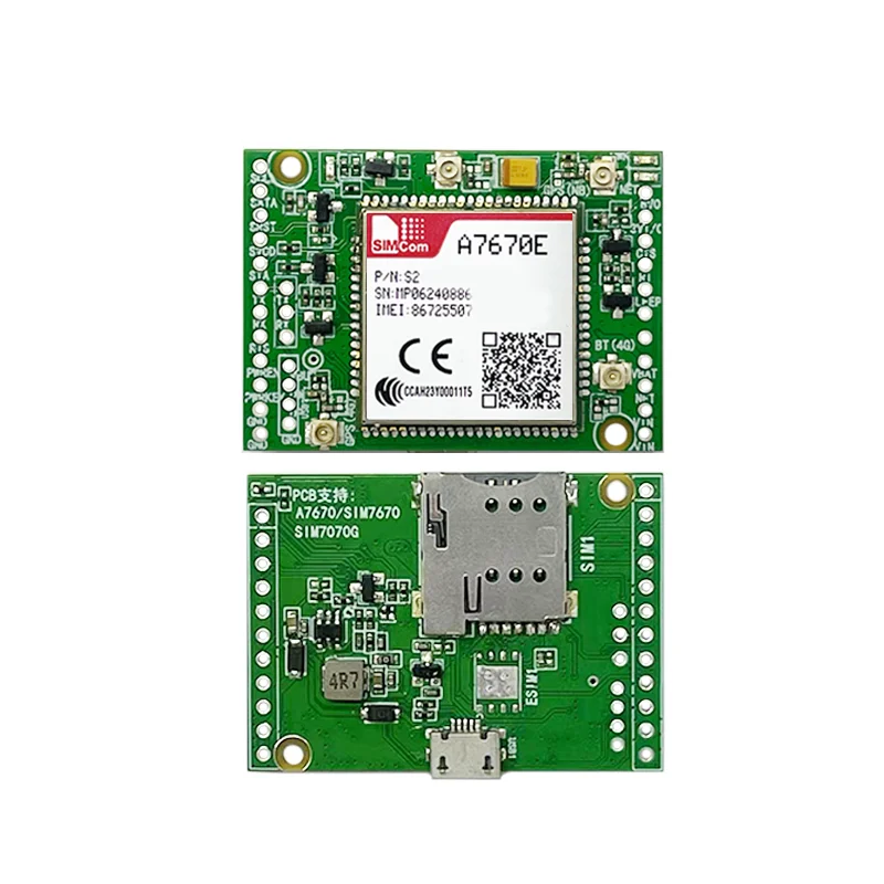 Placa central SIMcom A7670E-FASE CAT1, compatible con datos, GNSS y voz